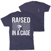 Baseball Short Sleeve T-Shirt - Raised in a Cage Baseball (Back Design)