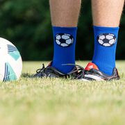 Soccer Woven Mid-Calf Socks - Soccer Ball