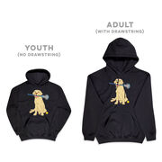 Girls Lacrosse Hooded Sweatshirt - Chase The Lax Dog