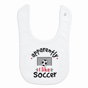 Soccer Baby Bib - Apparently, I Like Soccer