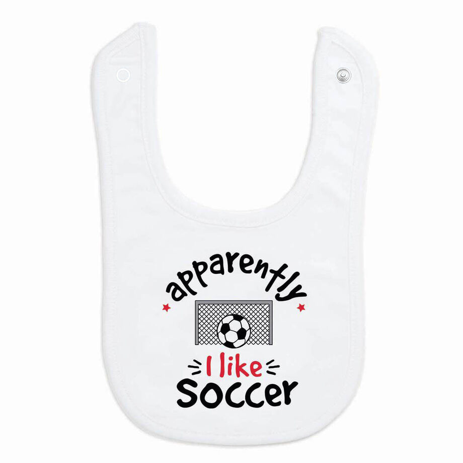 Soccer Baby Bib - Apparently, I Like Soccer