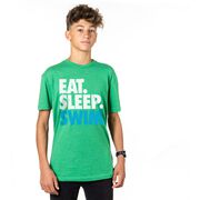 Swimming T-Shirt Short Sleeve Eat. Sleep. Swim.