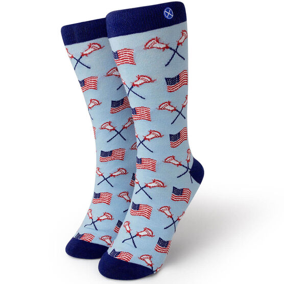 Men's Lacrosse Dress Socks - USA Patriotic