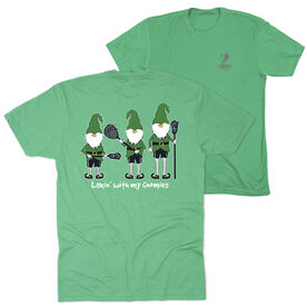 Guys Lacrosse  Short Sleeve T-Shirt - Laxin' With My Gnomies (Back Design)