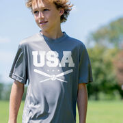 Baseball Short Sleeve Performance Tee - USA