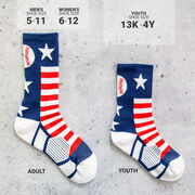 Baseball Woven Mid-Calf Socks - Patriotic