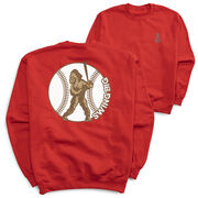 Baseball Crewneck Sweatshirt - Baseball Bigfoot (Back Design)