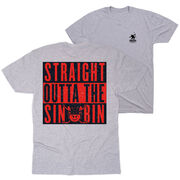 Hockey T-Shirt Short Sleeve - Straight Outta The Sin Bin (Back Design)