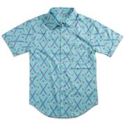 Hockey Performance Short Sleeve Button Down Shirt - Cross Check