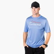 Guys Lacrosse Short Sleeve Performance Tee - Lacrosse Dad Sticks