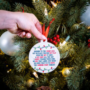 Volleyball Round Ceramic Ornament - Jingle All the Way