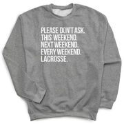 Lacrosse Crewneck Sweatshirt - All Weekend Lacrosse