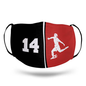 Soccer Face Mask - Personalized Player Female