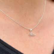 Sterling Silver Run Shoe Necklace