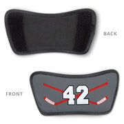 Hockey Repwell&reg; Slide Sandals - Hockey Crossed Sticks with Number