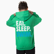 Swimming Hooded Sweatshirt - Eat. Sleep. Swim. (Back Design)