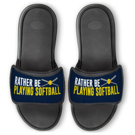 Softball Repwell&reg; Slide Sandals - Rather Be Playing Softball
