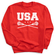 Guys Lacrosse Crewneck Sweatshirt - USA