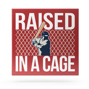 Baseball Canvas Wall Art - Raised In A Cage