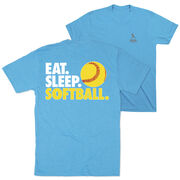 Softball T-Shirt Short Sleeve - Eat. Sleep. Softball (Back Design)