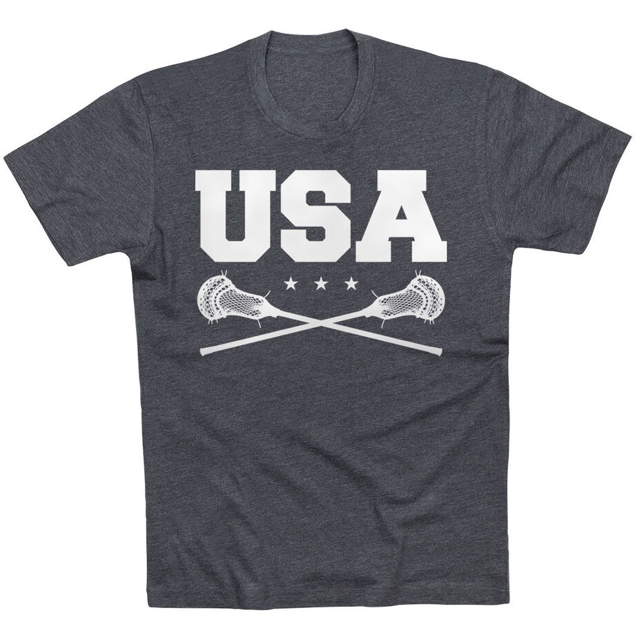 Guys Lacrosse Short Sleeve T-Shirt - USA