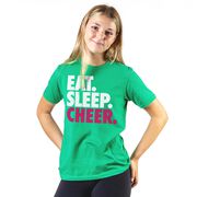 Cheerleading T-Shirt Short Sleeve Eat. Sleep. Cheer.