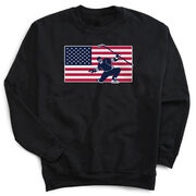 Hockey Crewneck Sweatshirt - Patriotic Hockey