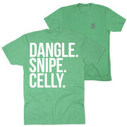 Hockey Short Sleeve T-Shirt - Dangle Snipe Celly Words (Back Design)