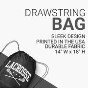 Lacrosse Crossed Sticks Drawstring Backpack