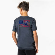 Soccer Short Sleeve T-Shirt - Guys Soccer Land That We Love (Back Design)