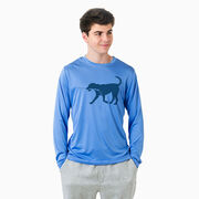 Hockey Long Sleeve Performance Tee - Rocky The Hockey Dog