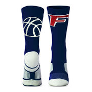 Custom Basketball Woven Mid-Calf Socks - Logo