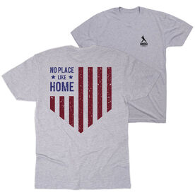 Softball Short Sleeve T-Shirt - No Place Like Home (Back Design)