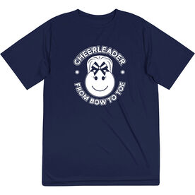 Cheerleading Short Sleeve Performance Tee - Cheerleader From Bow To Toe