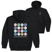 Soccer Hooded Sweatshirt - Soccer Makes Me Happy (Back Design)