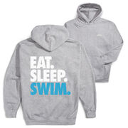 Swimming Hooded Sweatshirt - Eat. Sleep. Swim. (Back Design)