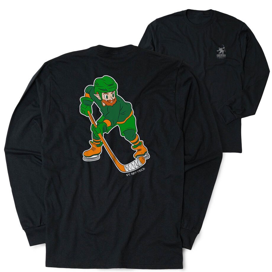 Hockey Tshirt Long Sleeve - St. Hat-Trick (Back Design) 