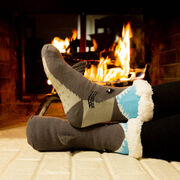 Shark Slipper Socks with Sherpa Lining