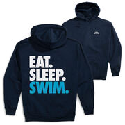 Swimming Hooded Sweatshirt - Eat. Sleep. Swim. (Back Design)