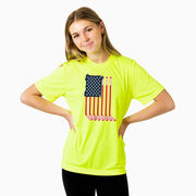 Hockey Short Sleeve Performance Tee - American Flag