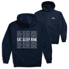 Crew Hooded Sweatshirt - Eat. Sleep. Row. (Back Design)