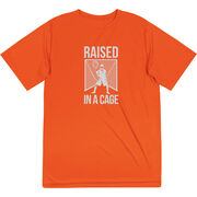 Guys Lacrosse Short Sleeve Performance Tee - Raised In a Cage