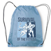 Guys Lacrosse Drawstring Backpack - Survival of the Fittest