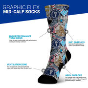 Guys Lacrosse Graphic Flex Mid-Calf Socks - Lacrosse Life