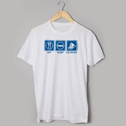 Figure Skating Tshirt Short Sleeve Eat Sleep Ice Skate