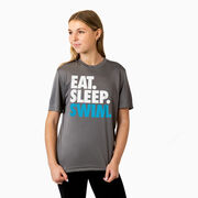 Swimming Short Sleeve Performance Tee - Eat. Sleep. Swim.