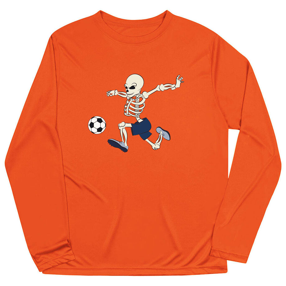 Soccer Long Sleeve Performance Tee - Skeleton Striker