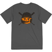 Baseball Short Sleeve Performance Tee - Helmet Pumpkin