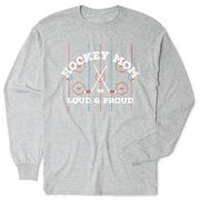 Hockey Tshirt Long Sleeve - Loud and Proud Hockey Mom