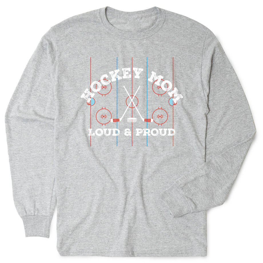 Hockey Tshirt Long Sleeve - Loud and Proud Hockey Mom